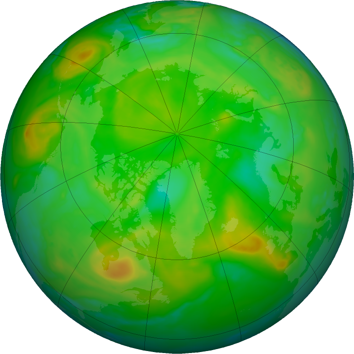 Arctic ozone map for 20 July 2024